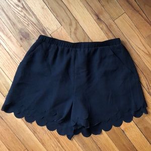LC Lauren Conrad black scallop shorts